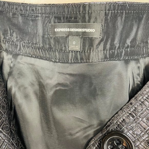 Metallic Button Front Mini Skirt 0 - New without tags - Picture 5 of 10